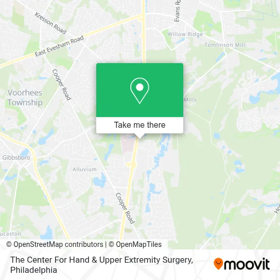 The Center For Hand & Upper Extremity Surgery map