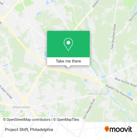 Project Shift map