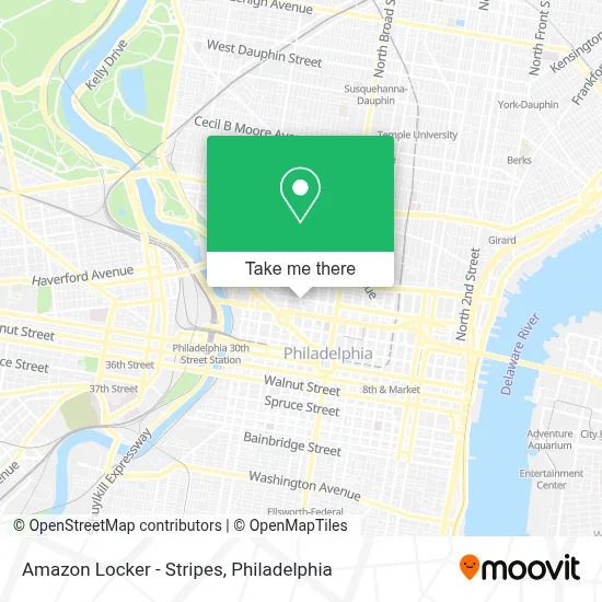 Amazon Locker - Stripes map
