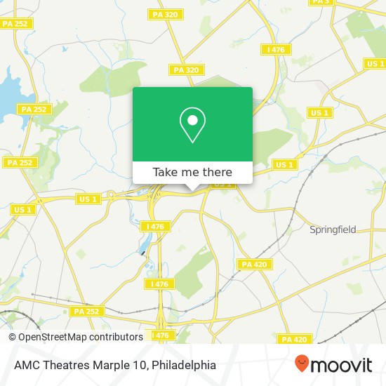 Mapa de AMC Theatres Marple 10