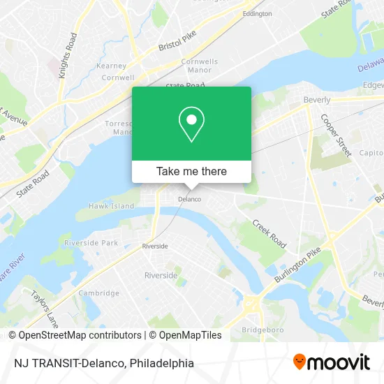 NJ TRANSIT-Delanco map