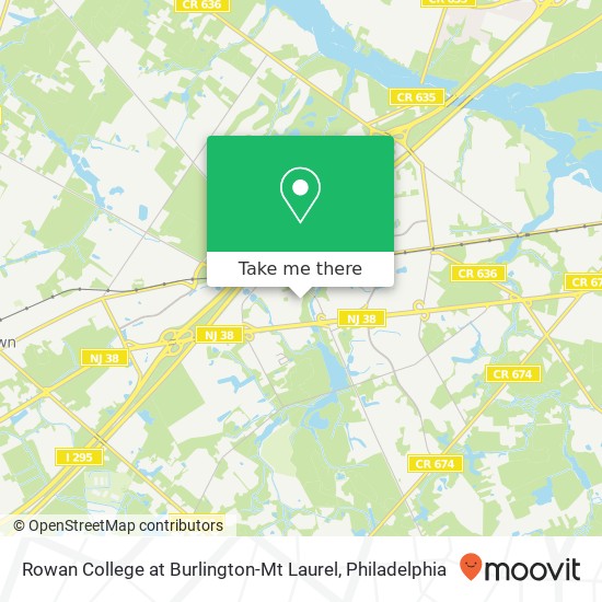 Rowan College at Burlington-Mt Laurel map