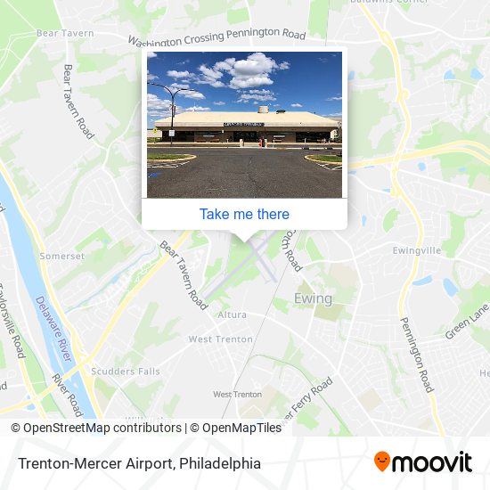 Mapa de Trenton-Mercer Airport