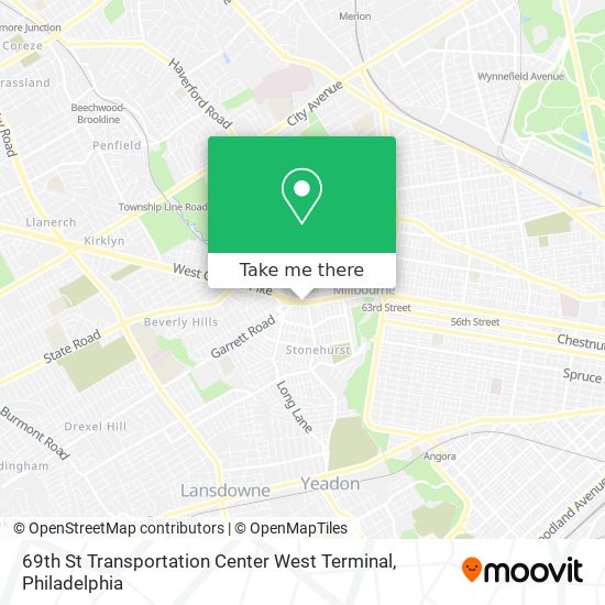 69th St Transportation Center West Terminal map