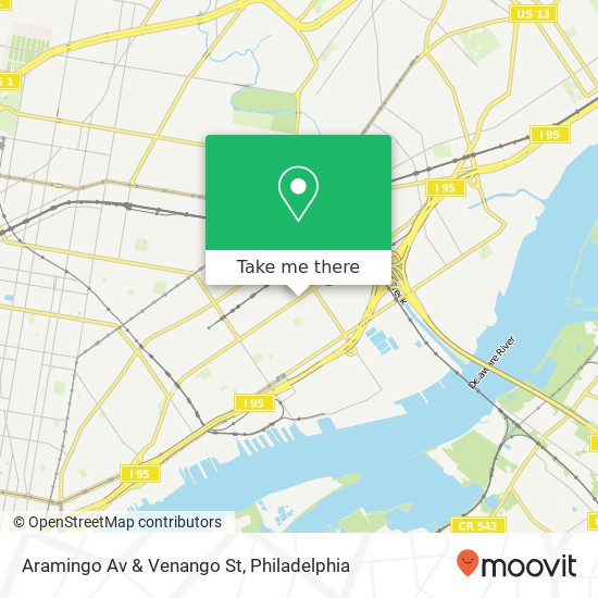 Aramingo Av & Venango St map