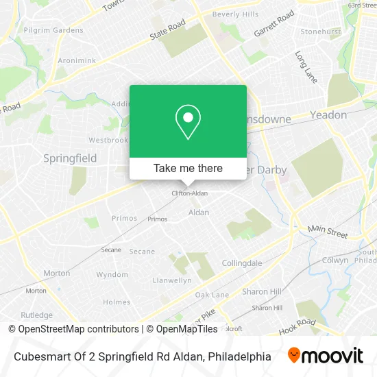 Cubesmart Of 2 Springfield Rd Aldan map