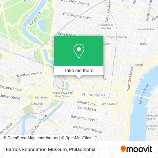 Barnes Foundation Museum map