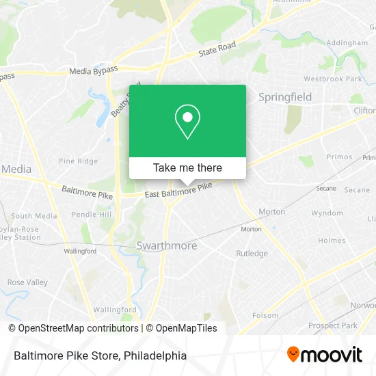 Baltimore Pike Store map