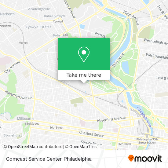 Comcast Service Center map