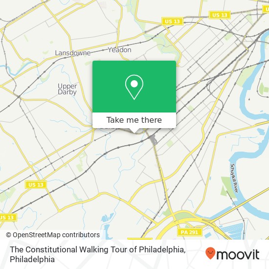 The Constitutional Walking Tour of Philadelphia map