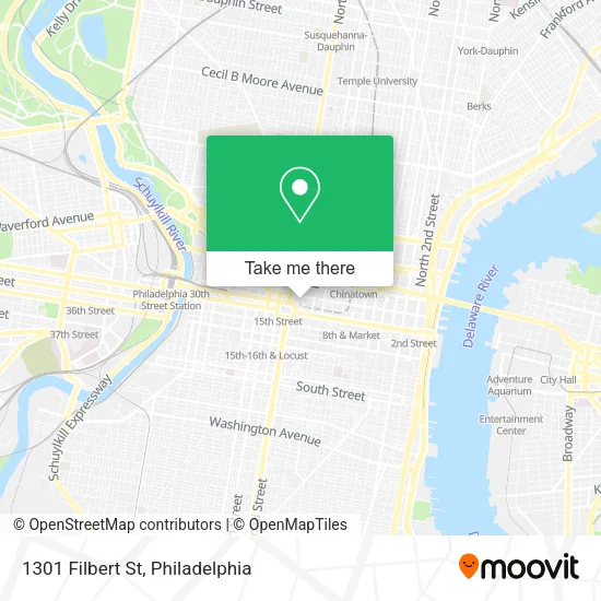1301 Filbert St map