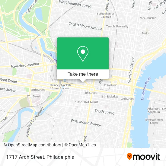 1717 Arch Street map