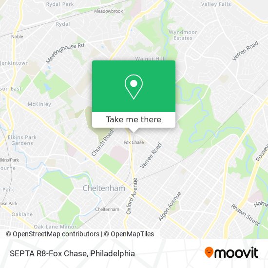 SEPTA R8-Fox Chase map
