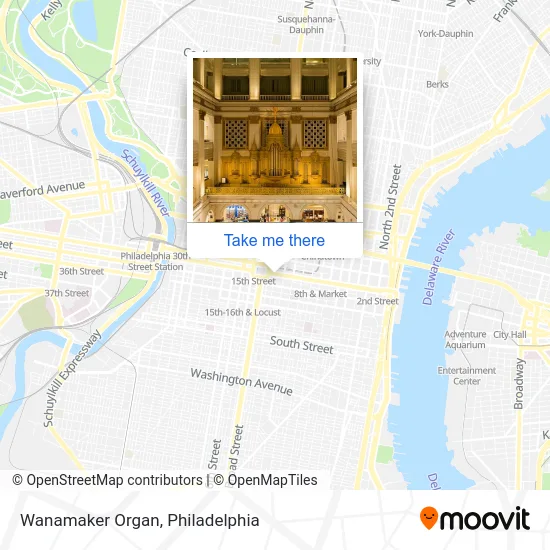 Wanamaker Organ map