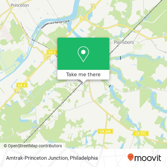 Mapa de Amtrak-Princeton Junction