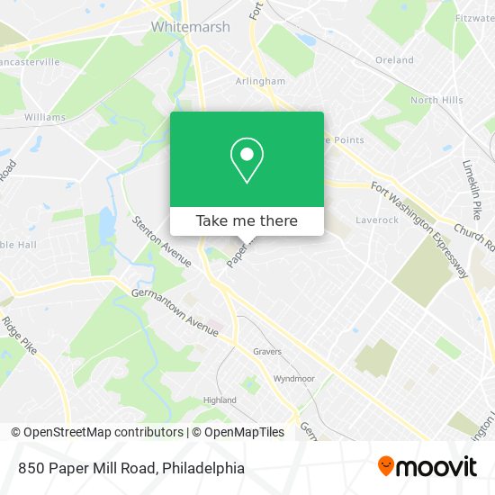Mapa de 850 Paper Mill Road