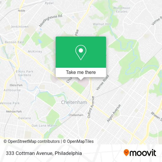 333 Cottman Avenue map