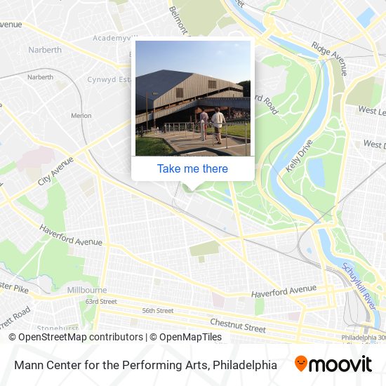 Mann Center for the Performing Arts map