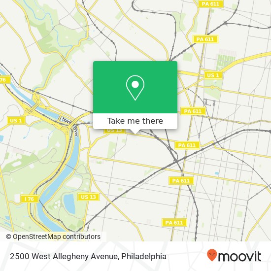 Mapa de 2500 West Allegheny Avenue