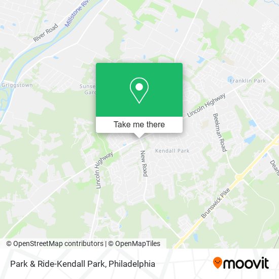 Park & Ride-Kendall Park map