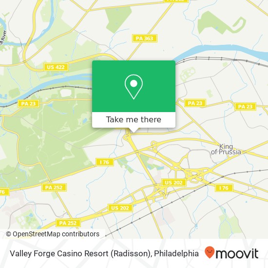 Mapa de Valley Forge Casino Resort (Radisson)