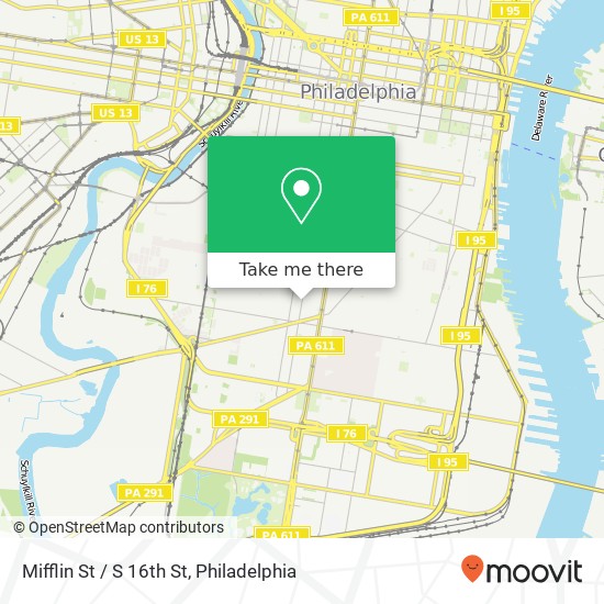 Mifflin St / S 16th St map