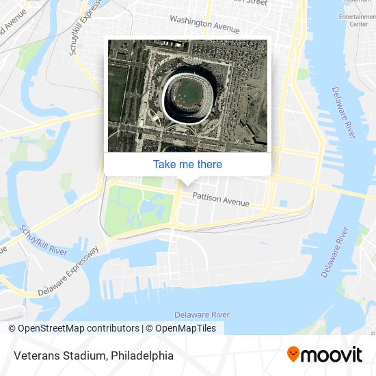 Veterans Stadium map