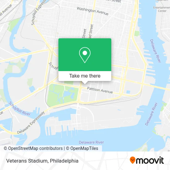 Veterans Stadium map