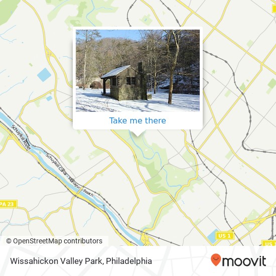 Wissahickon Valley Park map