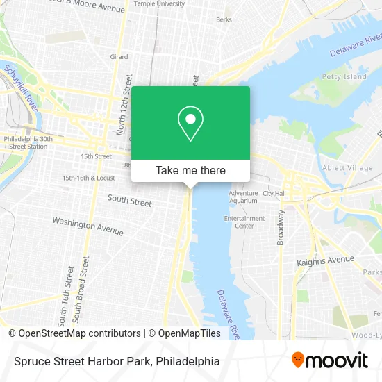 Spruce Street Harbor Park map