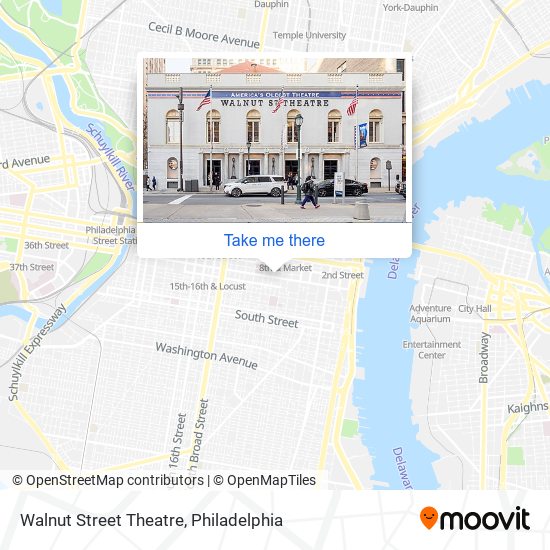 Mapa de Walnut Street Theatre