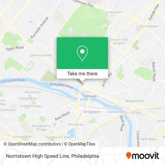 Norristown High Speed Line map