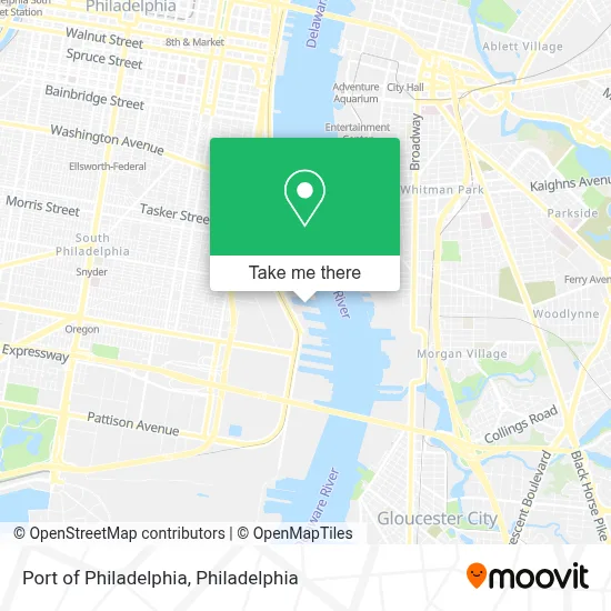 Port of Philadelphia map