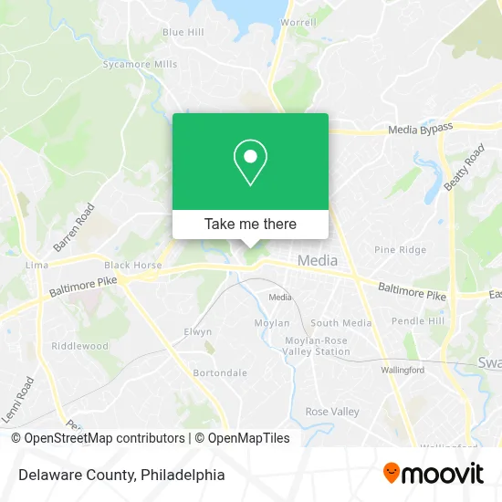 Delaware County map