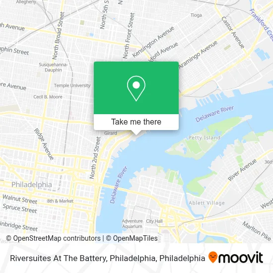 Riversuites At The Battery, Philadelphia map