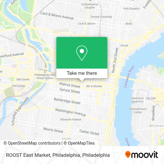 ROOST East Market, Philadelphia map
