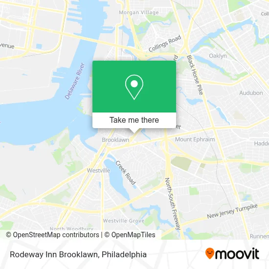 Rodeway Inn Brooklawn map