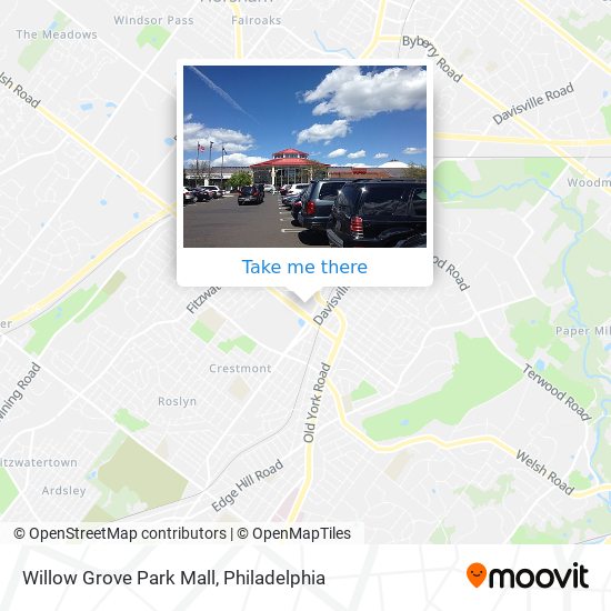 Mapa de Willow Grove Park Mall