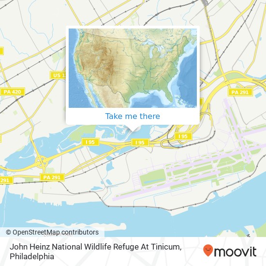 John Heinz National Wildlife Refuge At Tinicum map