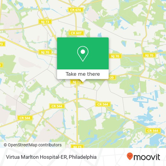 Mapa de Virtua Marlton Hospital-ER