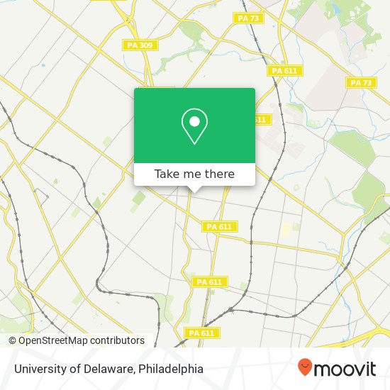 Mapa de University of Delaware