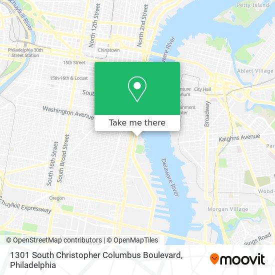 1301 South Christopher Columbus Boulevard map