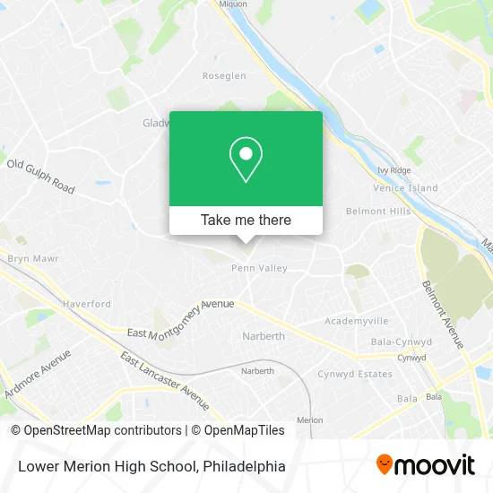 Lower Merion High School map