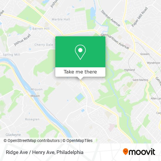 Mapa de Ridge Ave / Henry Ave