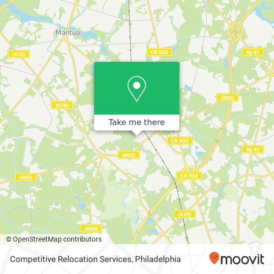 Mapa de Competitive Relocation Services