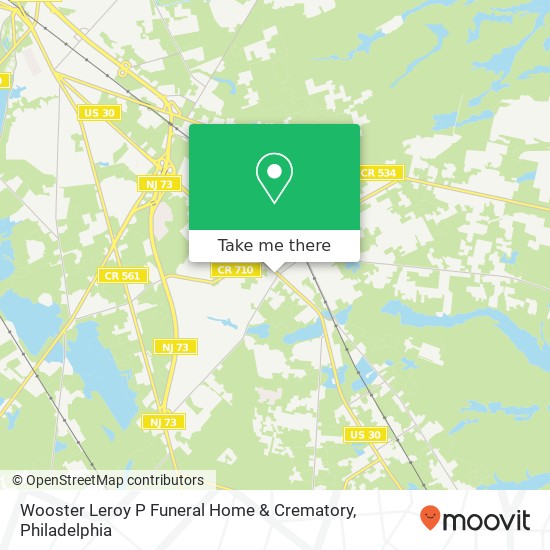 Wooster Leroy P Funeral Home & Crematory map