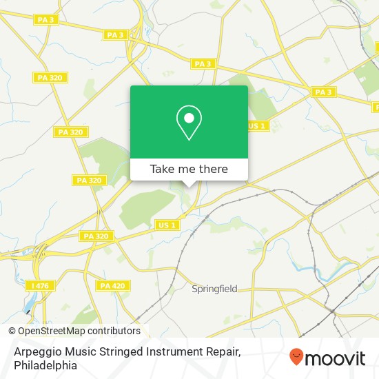 Mapa de Arpeggio Music Stringed Instrument Repair