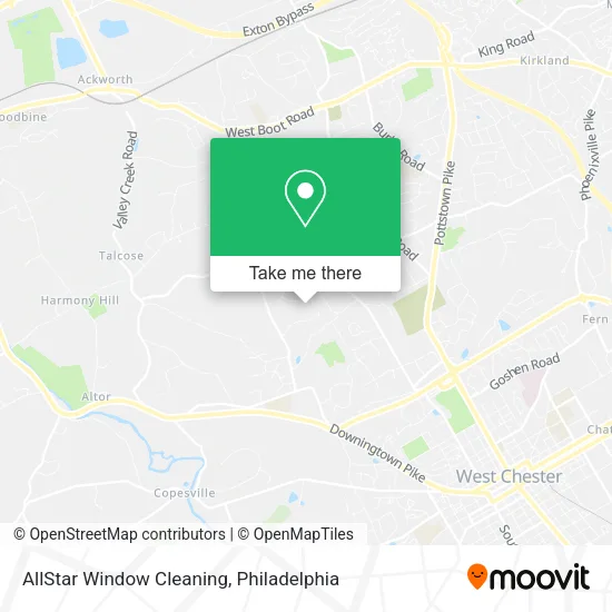 AllStar Window Cleaning map