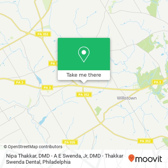 Mapa de Nipa Thakkar, DMD - A E Swenda, Jr, DMD - Thakkar Swenda Dental
