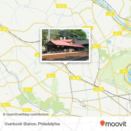 Overbook Station map